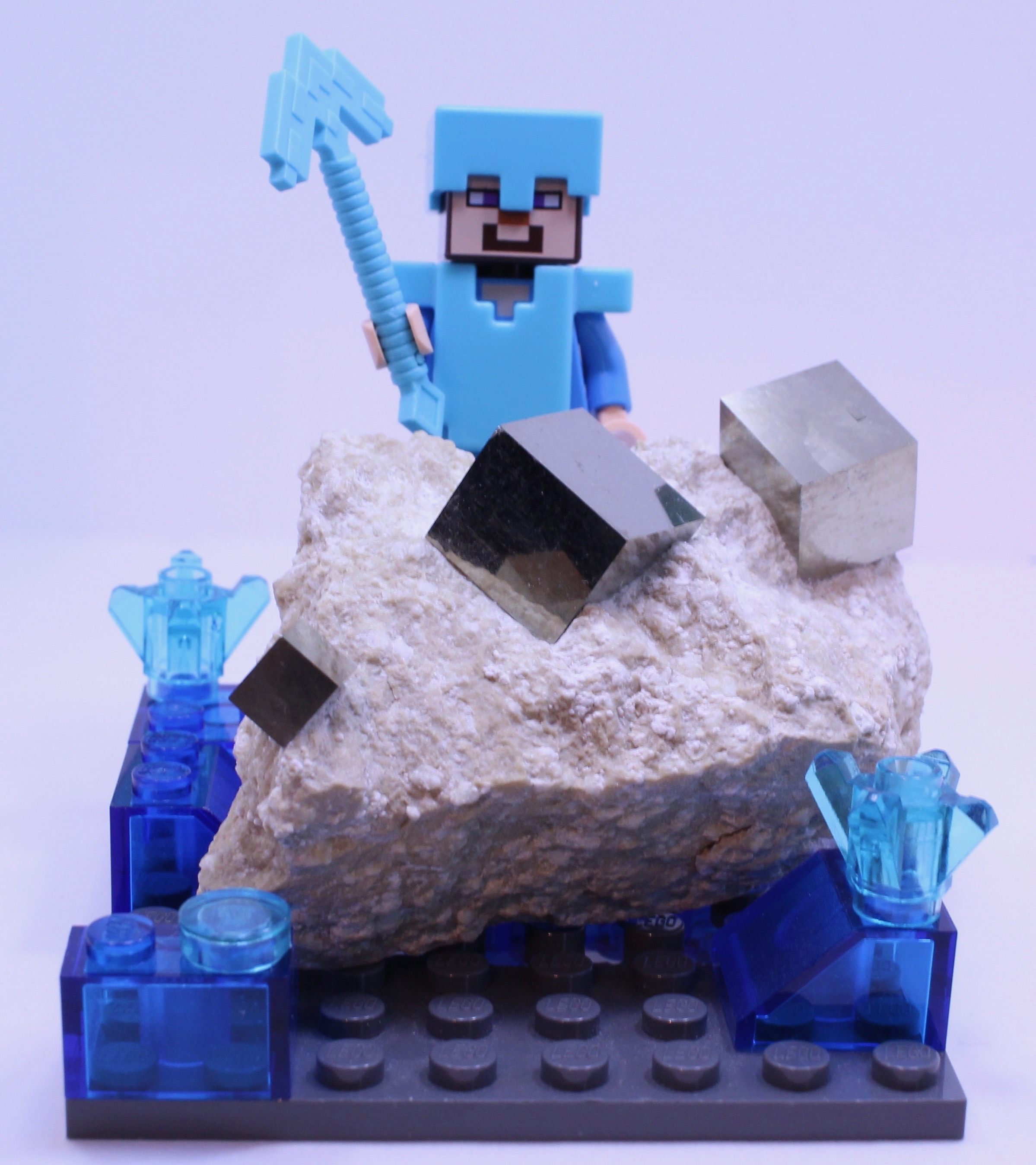Steve comes across pyrite pyrite on marl groundmass.